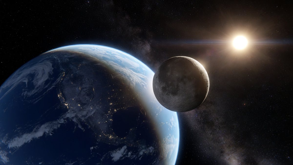 Earth, the Moon, and the Sun