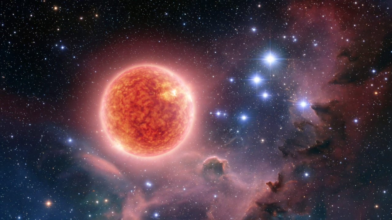 A field of bright stars in deep space